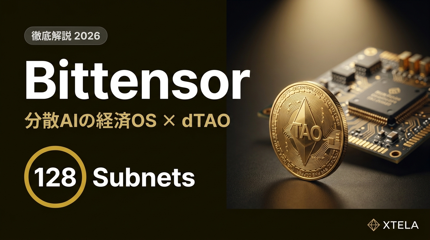 Bittensor（TAO）徹底解説 2026｜分散AIの経済OSとSubnet経済圏・dTAO・Covenant AI Exitの全構造