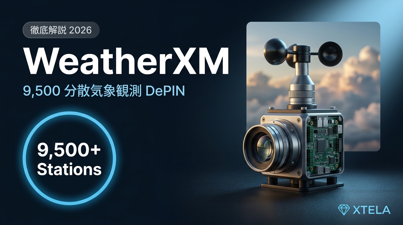 WeatherXM（WXM）徹底解説 2026｜9,500ステーションの分散気象観測DePINと「需要不足型」の教訓