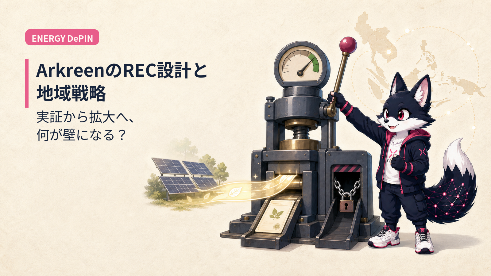 Arkreen（AKRE）徹底解説 2026｜RECトークン化×Power Yield のタイ300kW実稼働 Energy DePIN