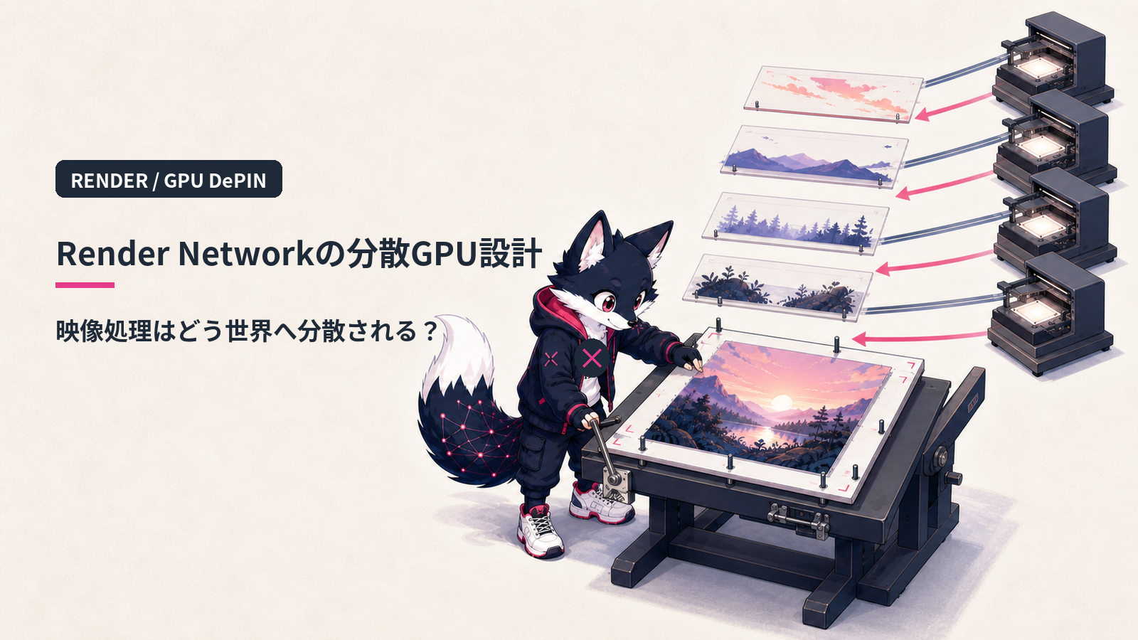Render Network（RENDER）徹底解説 2026｜OTOY発3DCG+AI推論DePINの事業モデル・BMEトークン経済・日本市場への含意